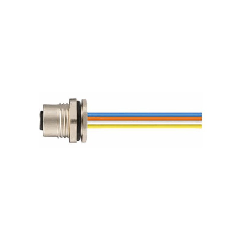 Connecteur femelle M12, 4 pol., codage D IP67, 4A, non-blindé